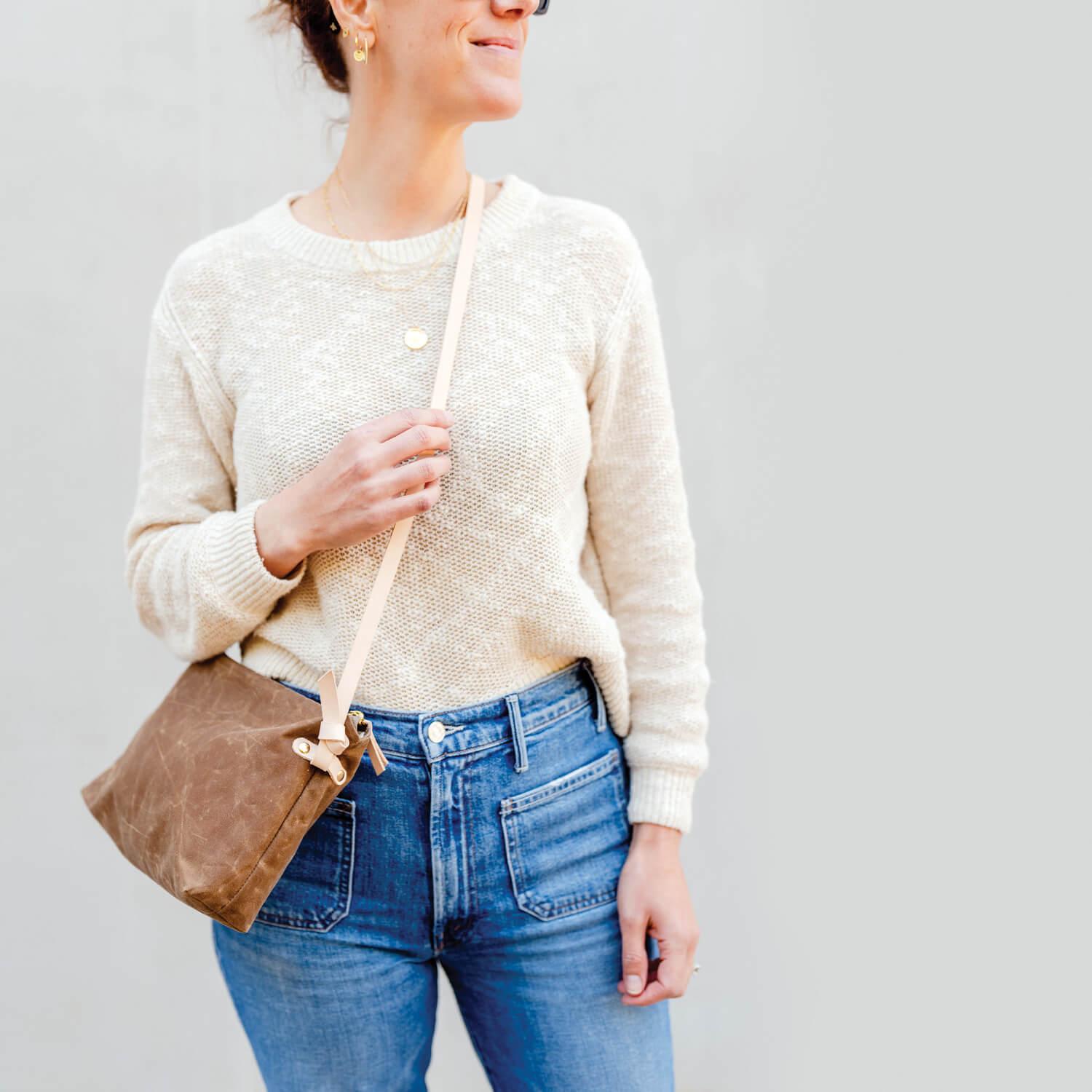Alberta | Waxed Canvas + Leather Crossbody Tote - Online Class - Online Class - Klum-house