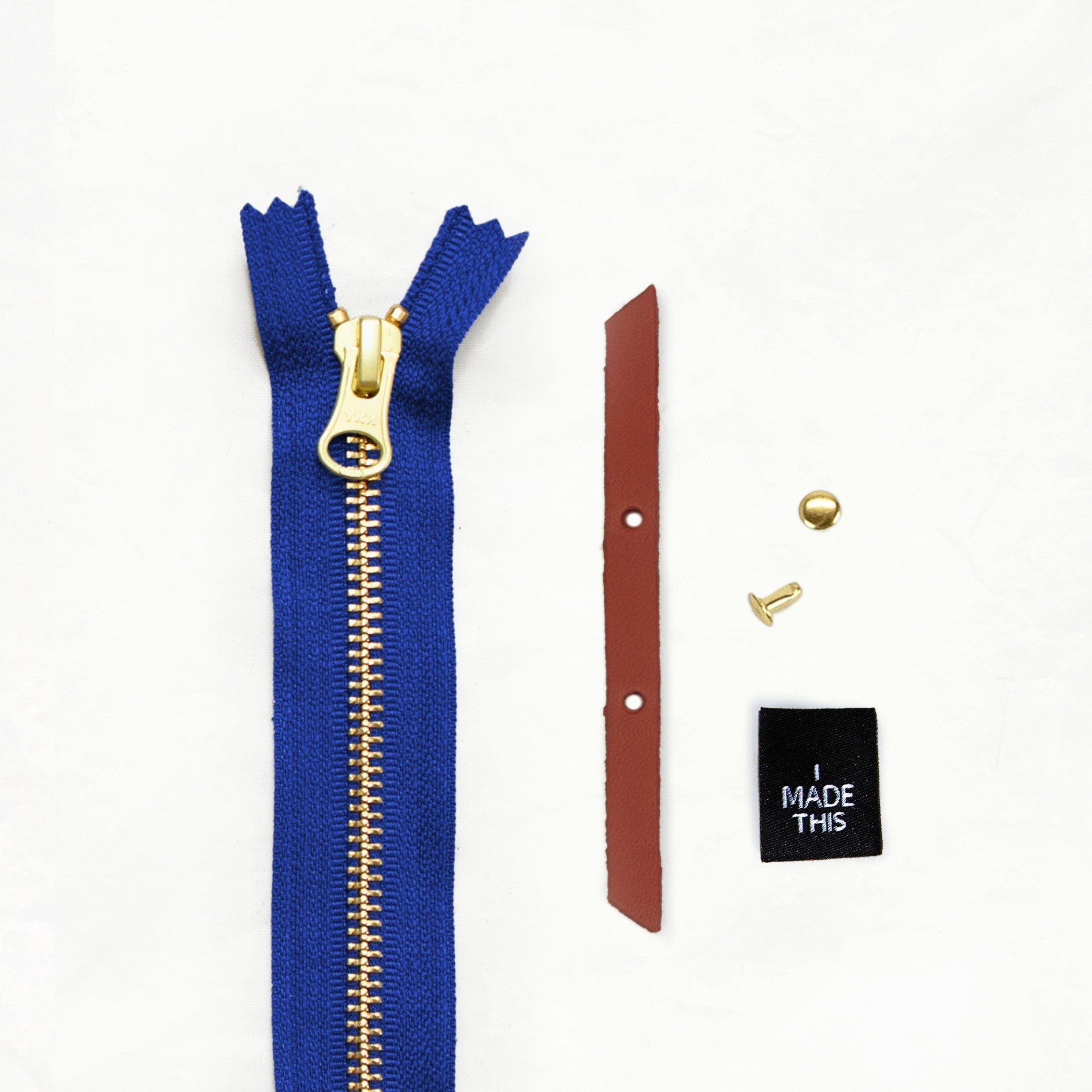 Zipper Pouch - Chestnut Leather + Hardware Kit - ZIPPO - LH - CHEST - BRA - COB - Leather + Hardware Kit - Klum-house